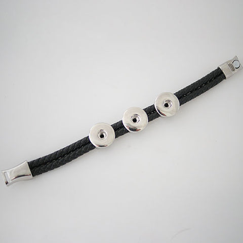 Triple leather bracelet